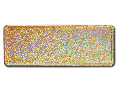 Pram plate flake gold 300 mm